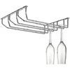 FREE SAMPLE Under Cupboard Cup Holder Cabinet Hanging Drainer Double Row Hooks Stainless Steel Wine Glass Hanger