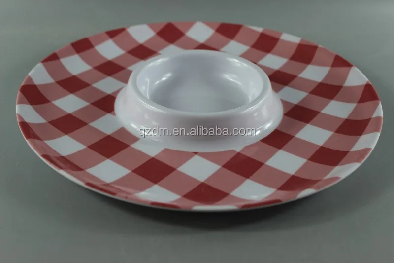 Melamine Chips plate Plastic Snacks plate