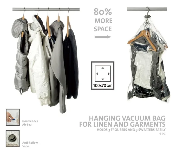 Hanging Plastic Bag Hanger Garment Vacuum Storage For Dresses Hanging Plastic Bag Hanger Garment Vacuum Storage For Dresses