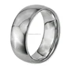 8mm Comfort Fit Basic Style Bright Polished Domed Real Titanium Rings