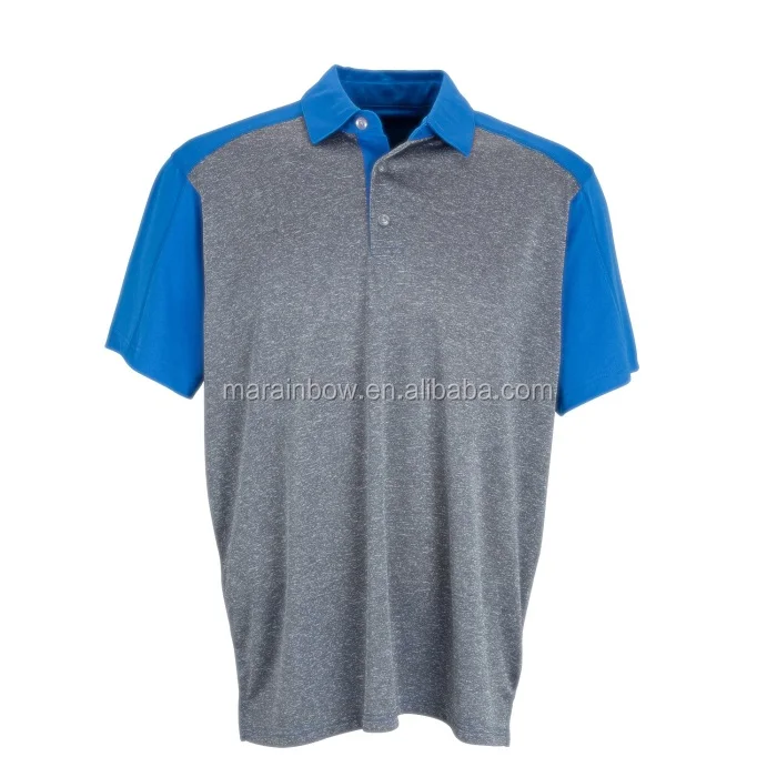 Two-tone Golf Sports Performance Polo Shirts Uv Protection Dry Fit ...