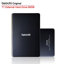 Free shipping TWOCHI T1 Original 2.5” External Hard Drive 60GB Portable HDD Storage Disk Plug and Play