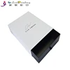Drawer boxes custom printed white cardboard box pvc window luxury sliding hair extension packaging boxes