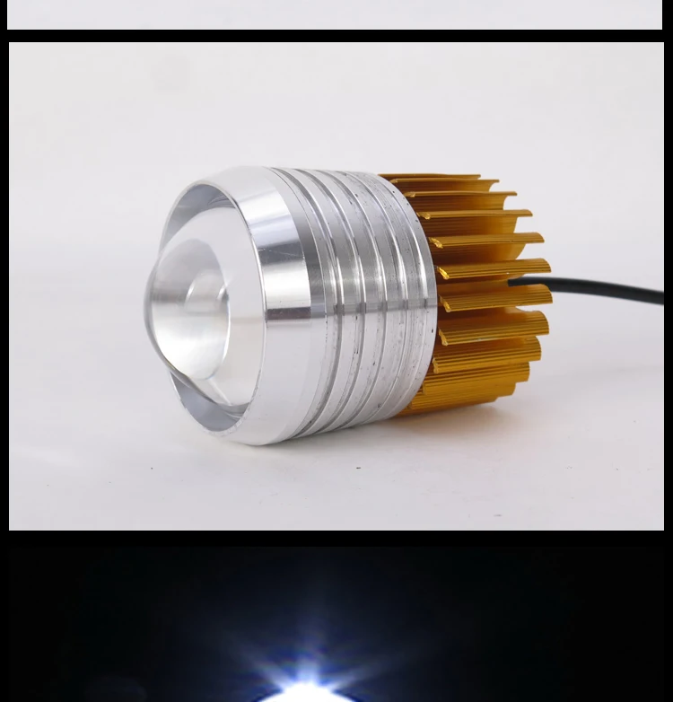 fábrica al por mayor 10W llevó la linterna de la motocicleta u2 llevó la luz 12v llevó la luz estroboscópica