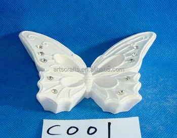 Plaster Butterfly In White With Bead Decoration Buy Lighted Butterfly Decorations Large Butterfly Decorations Purple Butterfly Decorations Product On Alibaba Com