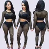Z10956A Bodycon Jumpsuit Overalls for Women Mesh See Thought Novelty Sexy Jumpsuits