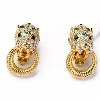 High Quality Leopard Earrings Modern Earring No Piercing High Quality Leopard Earrings Modern Earring No Piercing Gold