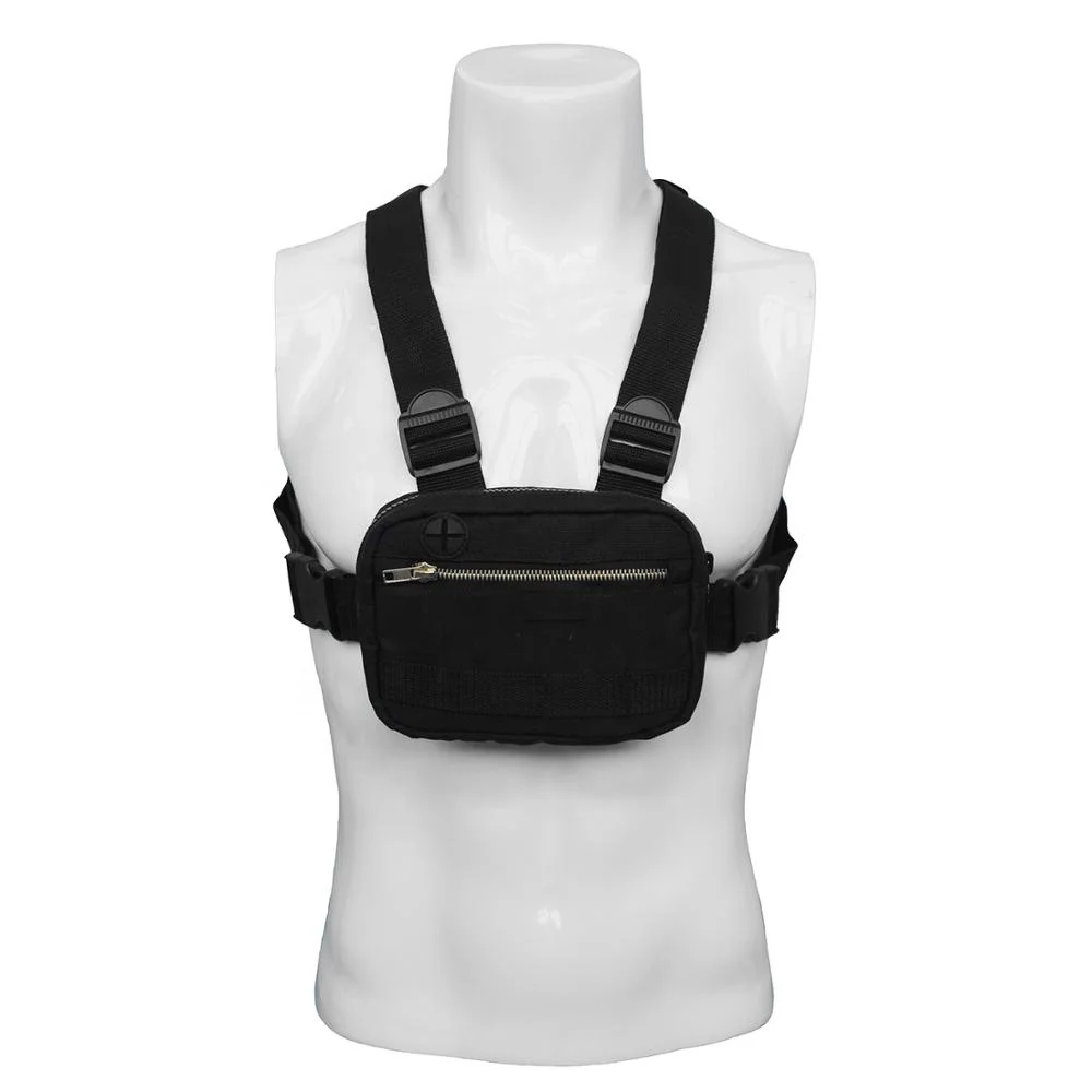 Black 1000d Nylon Tactical Chest Rig Bag Pouch With Zipper And ...