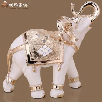 Artesanía De Resina De Elefante De Tailandia,Adornos De Decoración Del