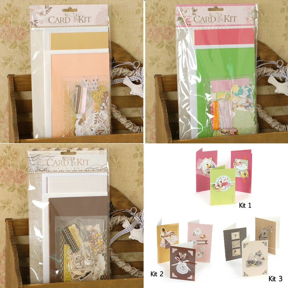6 cardsenvelopescreative diy simple card kit greeting