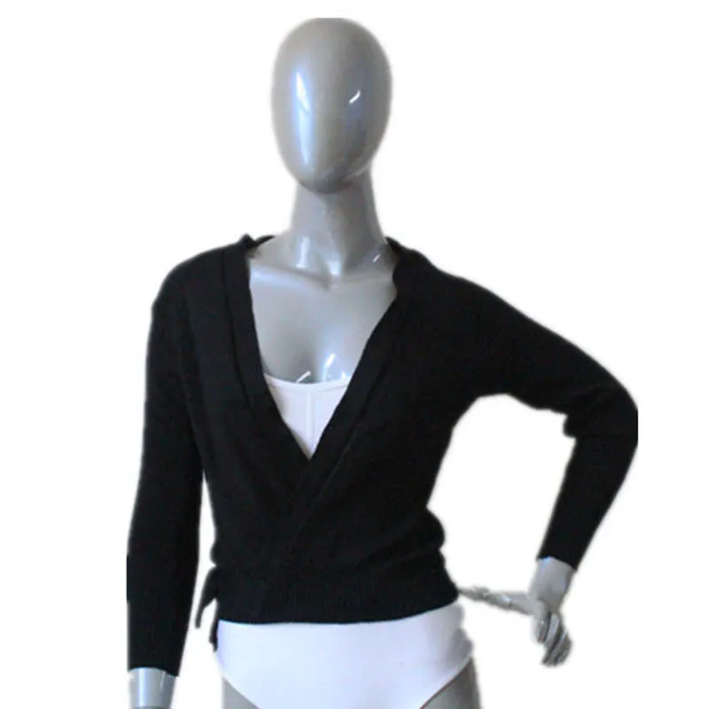 Buy Retail Ready-to-ship Black Ballet Wrap Sweater for Ladies ...