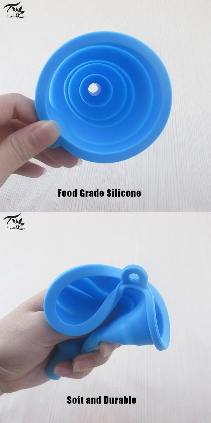 Folding oil funnel