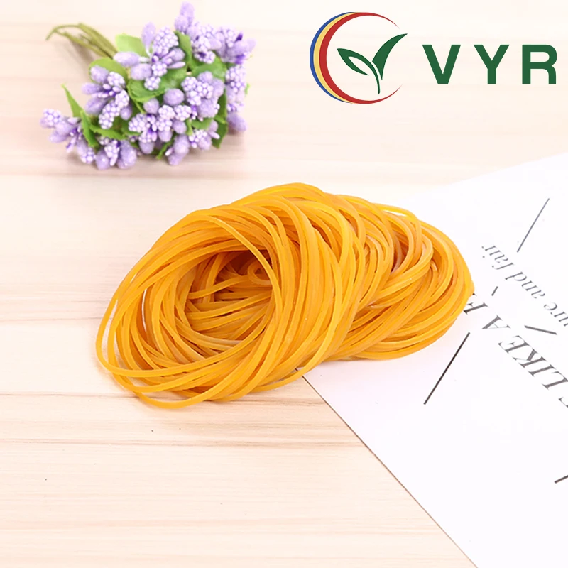 100 Natural Yellow Elastic Rubber Bands Professional Manufacturer 2.5