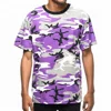 Jinyu Factory OEM Apparel Famous Brand Name 60% Cotton 40% Polyester Tag Less Regular Fit Blank Military Camo Men's T-shirts