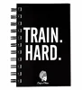 Wholesale custom pattern green simple style plastic spiral fitness log notebook