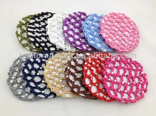New Bun Cover Snood Crystal Hair Net Buy Fashion Hair Nets