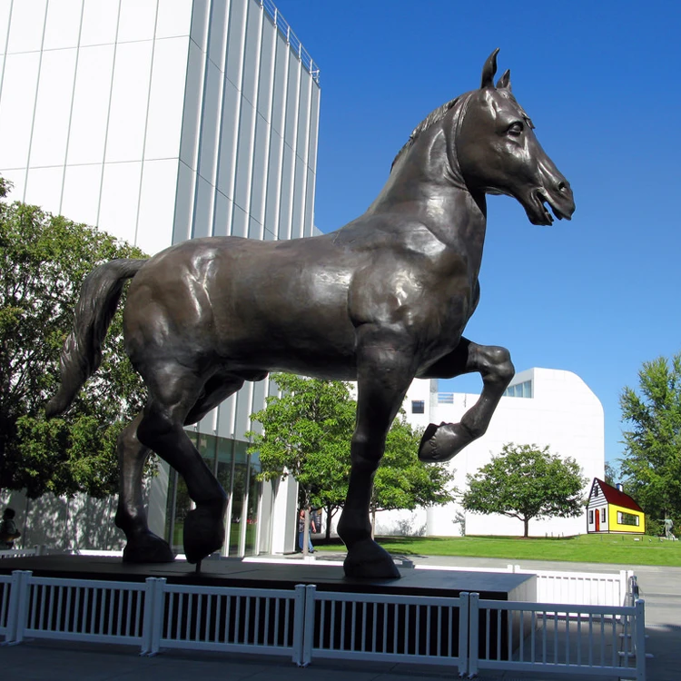 家居装饰古董黄铜金属大马雕像