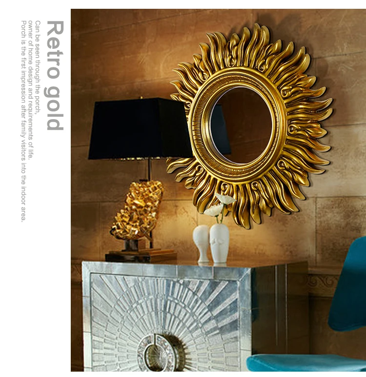 Design Decorative Sun Shaped Wall Mirror Fancy Wall Mirror For Home