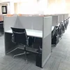 Melamine Board Economical Panel Call Center Partition Desk Group Set With Director Supervisor Seat Ahead