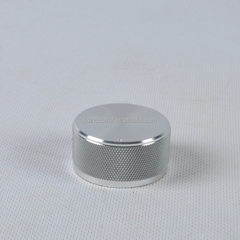 Kd Kn4422 Oem Silver China Cabinet Aluminum Knurled Knob For Audio