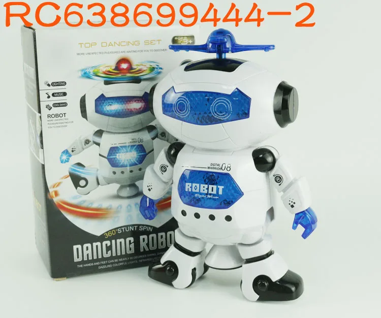360 Degree Motion,Swinging Head/Arm Chest/Wheel/Tail Light/Sound Dancing Robot 