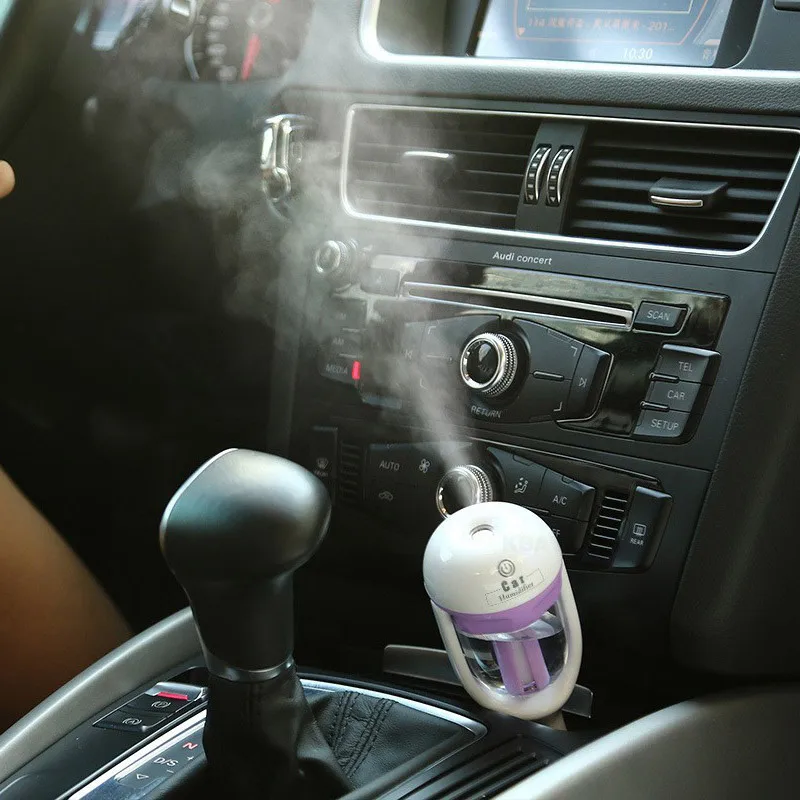 12v Car Steam Humidifier Air Purifier Aroma Diffuser Essential Oil Diffuser Aromatherapy Mist Maker Fogger