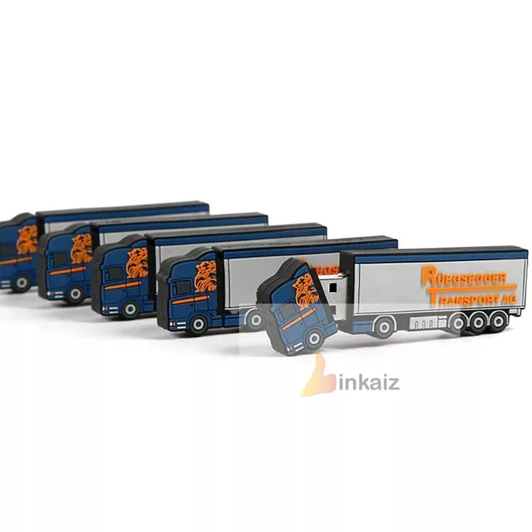 excavator usb stick/custom soft pvc rubber 3D excavator usb flash drive - ANKUX.COM