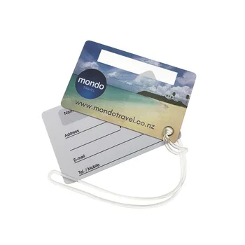 business card luggage tag