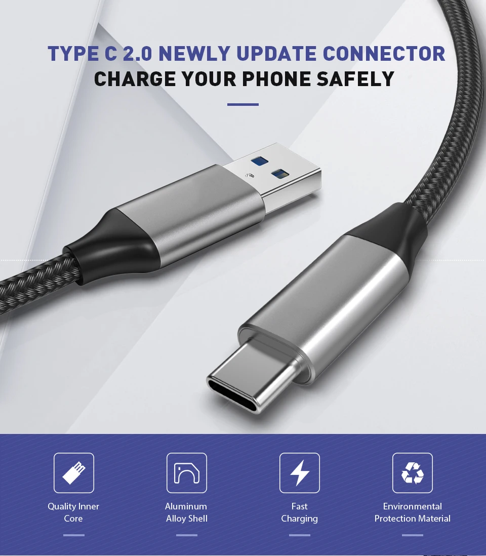 yellowknife USB Type C Cable, PowerLine USB C to USB 3.0 Cable (3ft)
