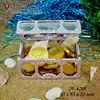 100% Food grade Clear plastic Medium candy box in Pink frame kids toy treasure chest pinata