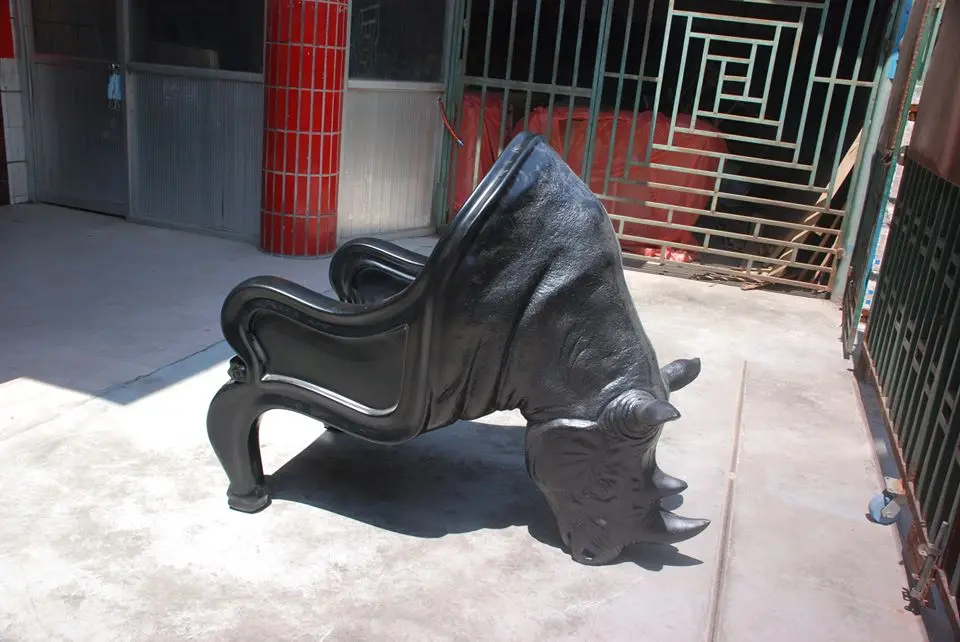 Luxury Replica Designer Furniture Maximo Riera Rhino Chair In Leather