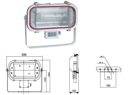 TG67A 500W 1000W marine LED flood light lamp fixture CE certificate