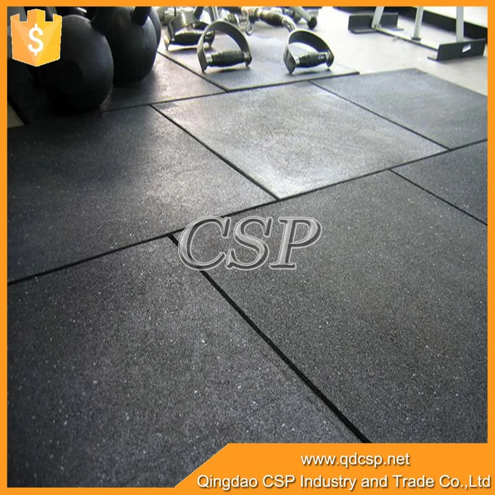Best Price Black Shiny Floor Tiles Non Toxic Gym Recycled Rubber