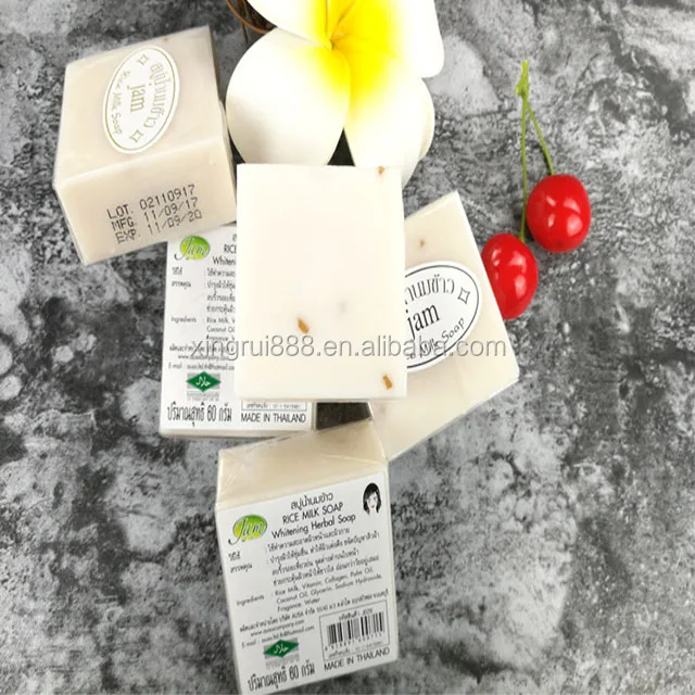 60g handmade Thailand rice soap JAM rice milk  brightening soap