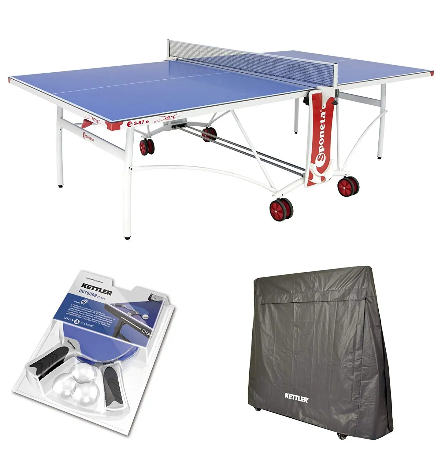 8-37 W Premium Indoor Table Tennis Table ITTF Tournament Approved Sponeta Super Compact
