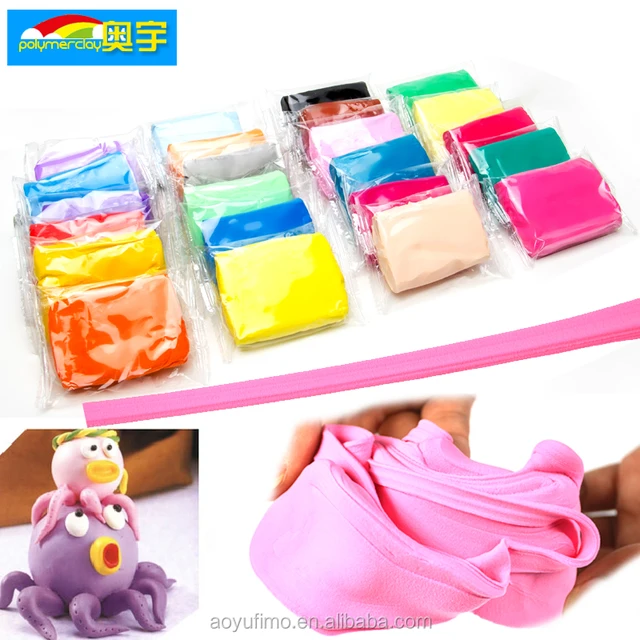 wholesale 24 colors 20g/bag super light clay soft polymer