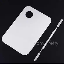 1Set Stainless Steel Palette Spatula Manicure Nail Art Polish Tool 14312