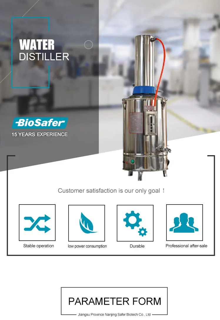 Cut The Power Off Automatically Lab Distilled Water Machine Water