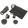Universal Clip Fisheye Wide Angle Macro 3 in 1 Lens for Mobile Phone Camera