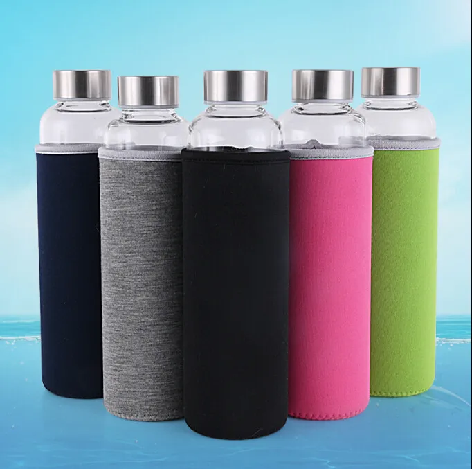 18oz Glass Water Bottles With Nylon Sleeve - Buy Glass Water Bottles ...