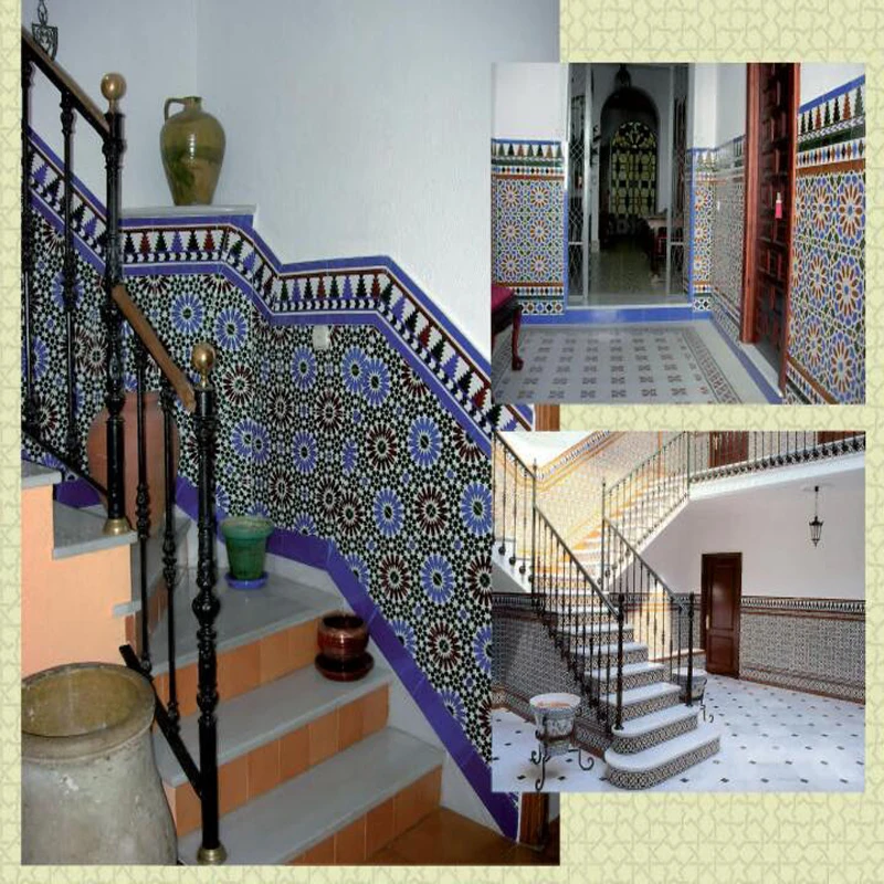 300x600mm Mid Century Antique Moroccan Style Arabic Blue Mosaic 300x600mm Mid Century Antique Moroccan