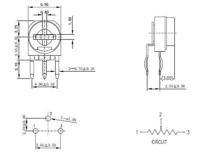 Rm063 Rm065 1k 5k 10k 20k 50k 100k 500k 1m Ohm Trimpot Trimmer