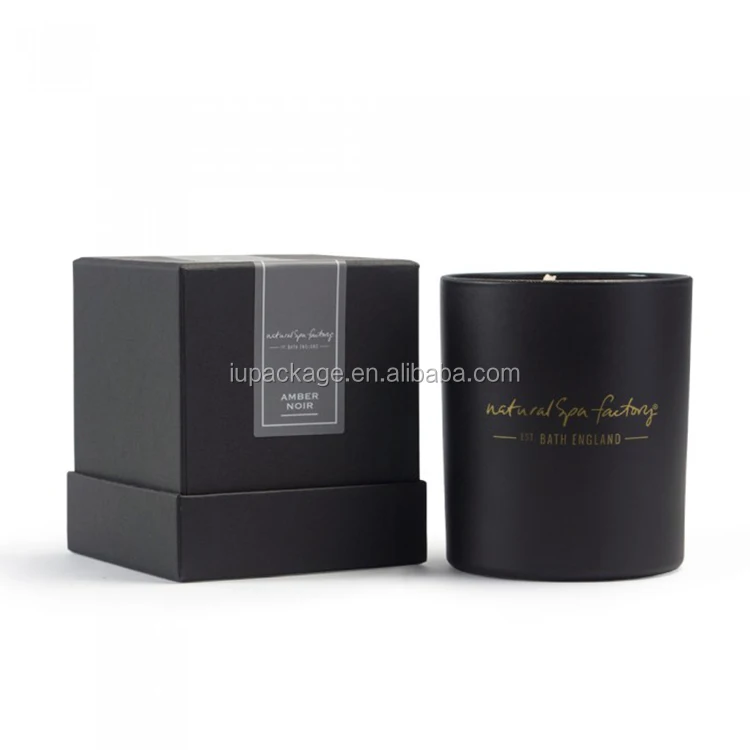 Custom design small rigid hard paper candle box with insert