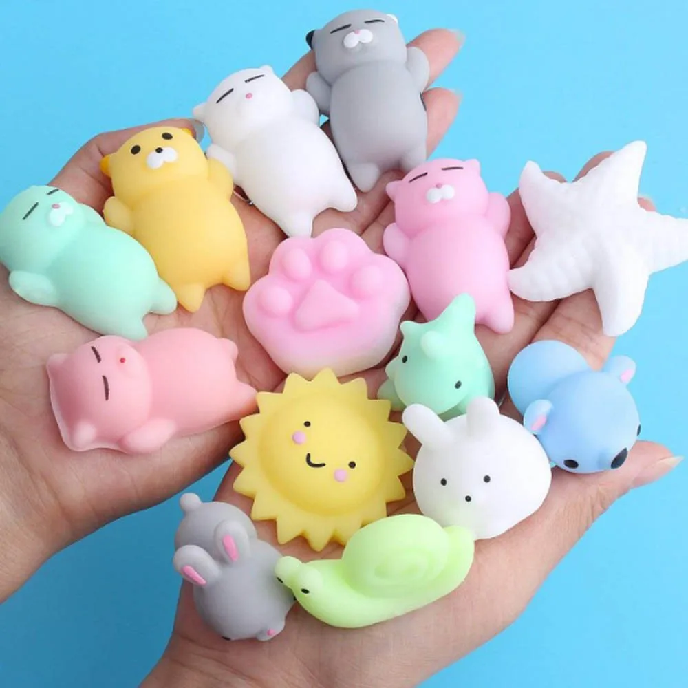 Mini Change Color Squishy Cute Cat Antistress Ball Squeeze Rising Soft ...