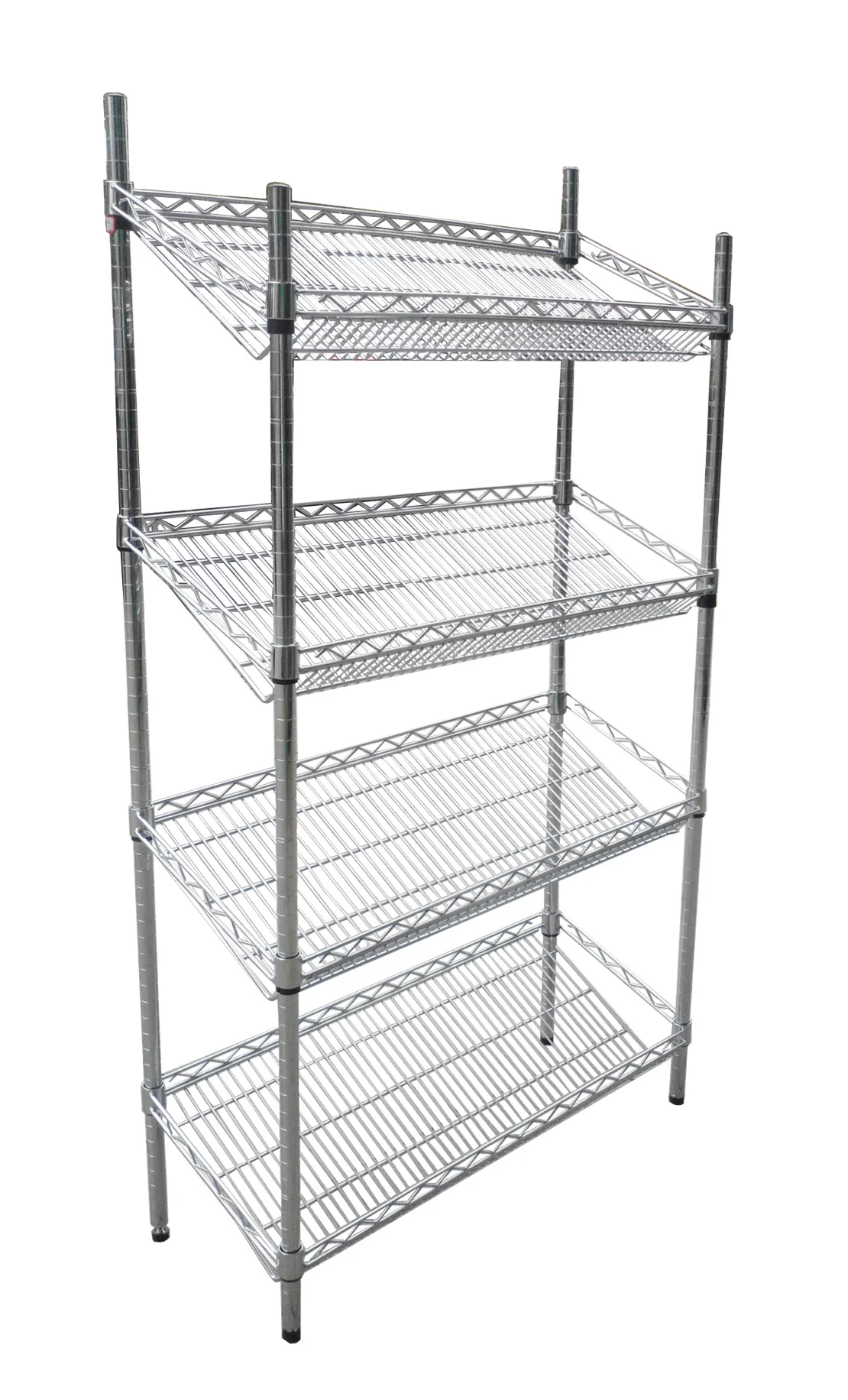Nsf Wholesale Supermarket Wire Rack Shelving Chrome Plated Storage