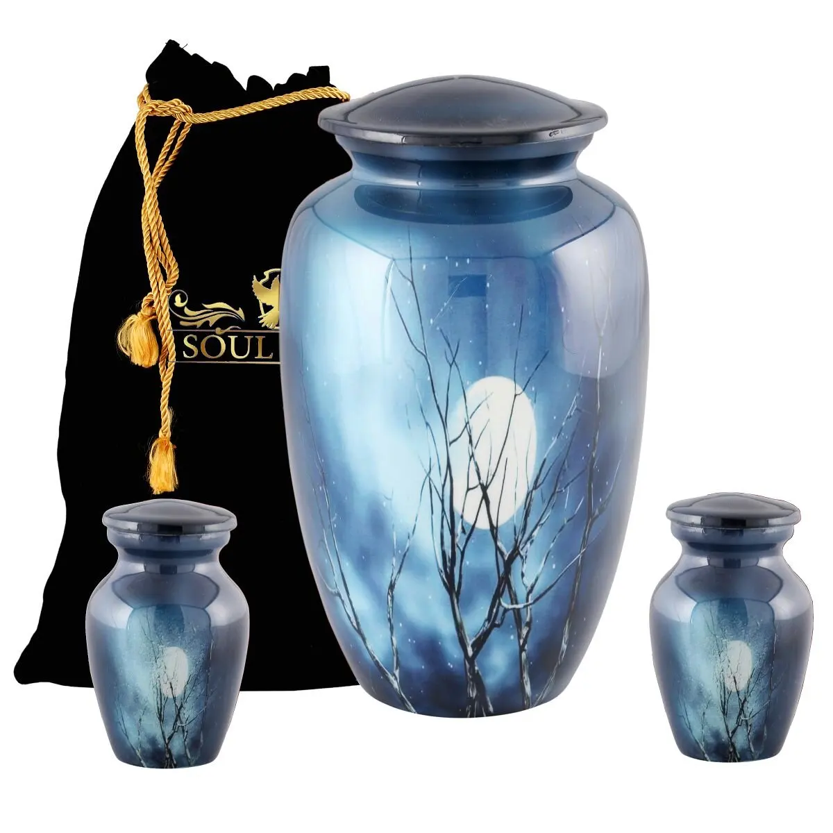Buy Funeral Urn by SoulUrns - Cremation Urn for Human Ashes - Midnight