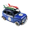 Metal Handmade Crafts Car Model Home Decor Ornaments Furnishing Articles(Blue Red Color)