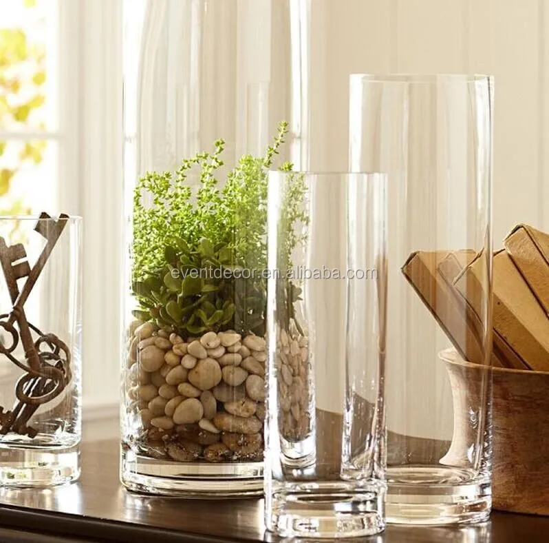 Cheap Glass Flower Vase Clear Cylinder Wedding Vases For Wholesale