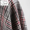 New houndstooth lattice cashmere wool blended double face fabric for coats