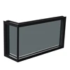 Silicon butt joint laminated glass fixed panel Aluminium Corner Window